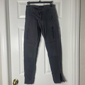 Banana Republic Zipper Detail Grey Skinny Pants